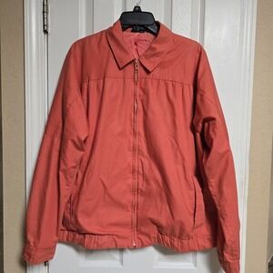 Vintage Givenchy Gentleman Jacket Mens 44 Coral Orange Full Zip Hong Kong Read